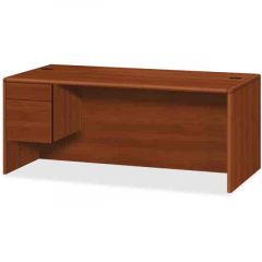 LEFT PEDESTAL CREDENZA  72Wx36Dx30H B/F COGNAC