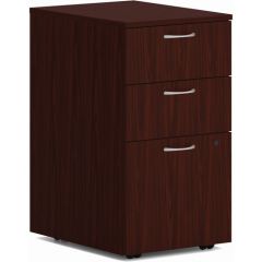 MOBILE PEDESTAL BOX/BOX/FILE  15Wx20Dx28H MAHOGANY