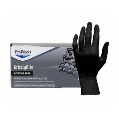 NITRILE EXAM GLOVE POWDER FREE 5MIL XS BLACK 10/100