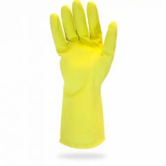 LATEX GLOVE LINED 16MIL MEDIUM  YELLOW 10/12