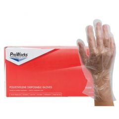 PROWORKS EMBOSSED POLY GLOVE L 20/500