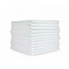 MICROFIBER CLEANING CLOTH  300GM 16X16 WHITE 12PK 15PK/CS