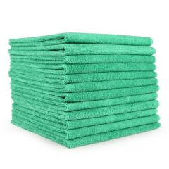MICROFIBER CLEANING CLOTH  300GM 16X16 GREEN 12/PK 