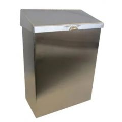 HOSPECO WALL MOUNT SANITARY  NAPKIN RECEPTACLE STAINLESS 