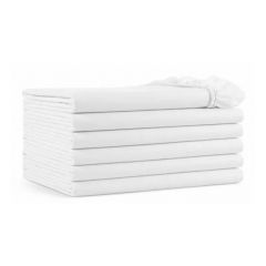 COTTON/POLYESTER BLEND QUEEN  FITTED SHEETS BLUE THREAD 