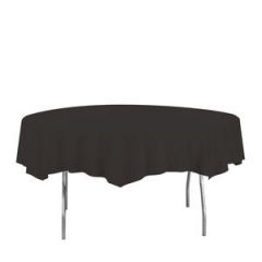 TABLECOVER OCTAGONAL BLACK 82" 