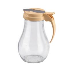 GLASS SYRUP SERVER + ALMOND TOP 14oz 