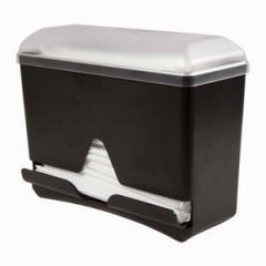 STRAW DISPENSER SINGLE SIDED  BLACK/CLEAR