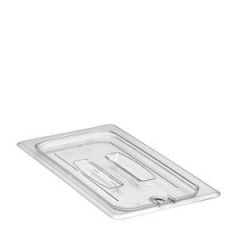 FOOD PAN LID THIRD SIZE NOTCH + HANDLE CLEAR 32889