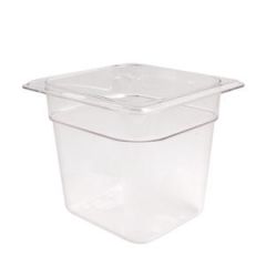 FOOD PAN SIXTH SIZE 6" DEEP CLEAR 32689