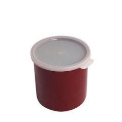 CROCK WITH LID REDDISH BROWN  1.2 QT