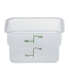 SQUARE CONTAINER 2 QUART TRANSLUCENT (34049 LID)