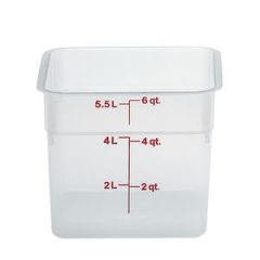 SQUARE CONTAINER 6 QUART TRANSLUCENT (34056 LID)