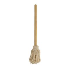 COTTON GREASE MOP + WOOD HANDLE 10" 18004