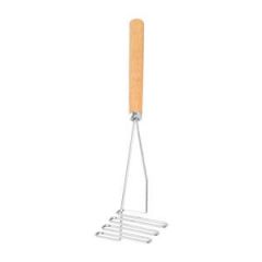SQUARE POTATO MASHER 18" WOOD HANDLE