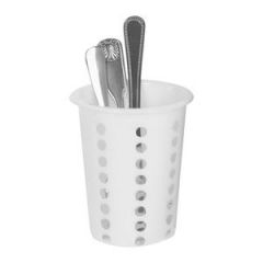 FLATWARE CYLINDER HOLDER WHITE 