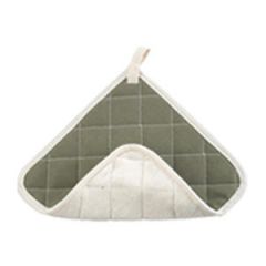 TERRY POTHOLDER 8X8 GREEN/GRAY 