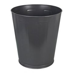 WASTEBASKET 28 QT METAL ROUND  GRAY
