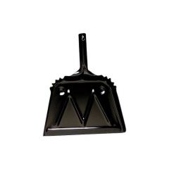 HOUSEHOLD SIZE METAL DUST PAN 12" BLACK 12/CS