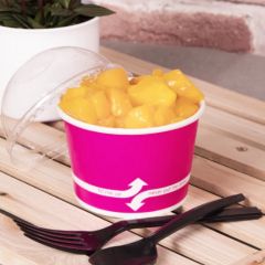 DOUBLE POLY COLD/HOT FOOD  CONTAINER 6OZ PINK 1000/CS