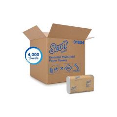 SCOTT MULTIFOLD TOWEL 1PLY WHITE 4000/CS
