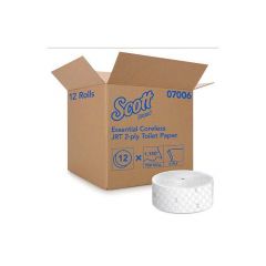 SCOTT JUMBO ROLL TISSUE CORELESS 2PLY 12/1150