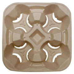 4-CUP CARRIER MOLDED FIBER 8OZ-32OZ 300/CS