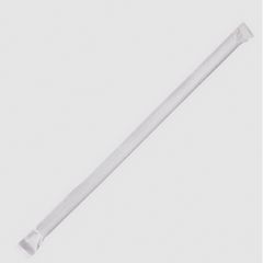 WRAPPED FLEXIBLE JUMBO STRAW 7.75" CLEAR 25/400