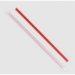 WRAPPED GIANT STRAW 10.25" RED 1200/CS