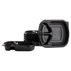 MICROWAVEABLE TAKEOUT BOX 3-COMPARTMENT 36OZ 300/CS