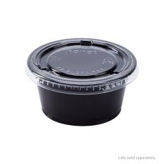 PLASTIC PORTION CUP 2OZ BLACK 2500/CS