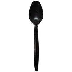 TEASPOON MED-HEAVYWEIGHT POLYPROPYLENE BLACK 1000/CS