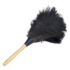 PREMIUM OSTRICH FEATHER DUSTER  11" PLUME 28" LONG GREY 