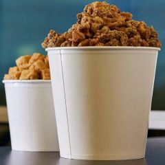 PAPER FOOD BUCKET 170OZ WHITE 150/CS