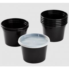 INJECTION MOLDED DELI CONTAINER W/LIDS 16OZ BLACK