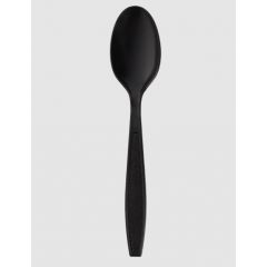 WRAPPED TEASPOON HEAVYWEIGHT POLYPROPYLENE BLACK 1000/CS