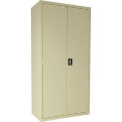 JANITORIAL CABINET 36Wx18Dx72H 4 SHELVES PUTTY BROWN STEEL