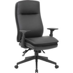 SOFT HIGH-BACK EXECUTIVE OFFICE CHAIR BLACK VINYL