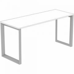 DESK-HEIGHT SIDE LEG FRAME 23.3Hx28.5W SILVER