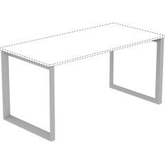 DESK-HEIGHT SIDE LEG FRAME 29.1Hx28.5W SILVER