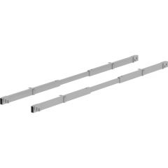 ADJUSTABLE CROSSBAR SET 67" SILVER 2/ST