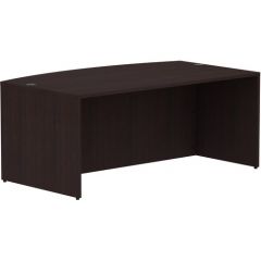BOWFRONT DESK SHELL  72Wx42Dx30H ESPRESSO