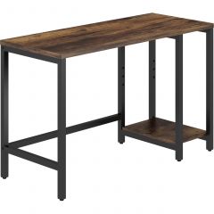 DESK METAL FRAME W/ SHELF  48Wx29H BROWN LAMINATE