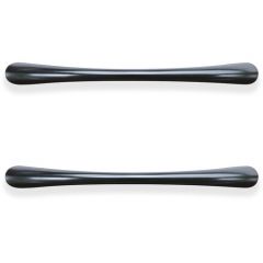 DRAWER TRANSITIONAL PULLS BLACK ALUMINUM 2/PK