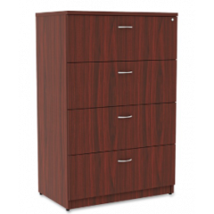 LATERAL FILE 4-DRAWER  54.8Hx35.5Wx22D MAHOGANY 