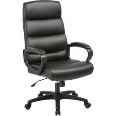HIGH-BACK EXECUTIVE CHAIR BLACK LEATHER