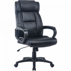 HIGH-BACK EXECUTIVE CHAIR BLACK LEATHER