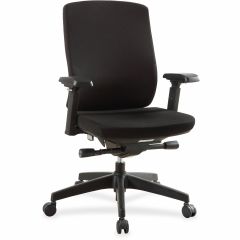 OFFICE CHAIR MID-BACK W/  ADJUSTABLE ARMS BLACK