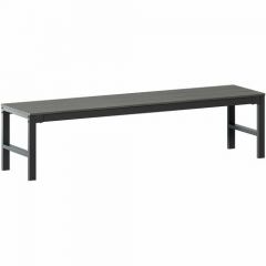 FAUX WOOD OUTDOOR BENCH 17.8Hx72Wx17.8D GRAY