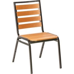 OUTDOOR CHAIRS TEAK COLOR 4/CS 